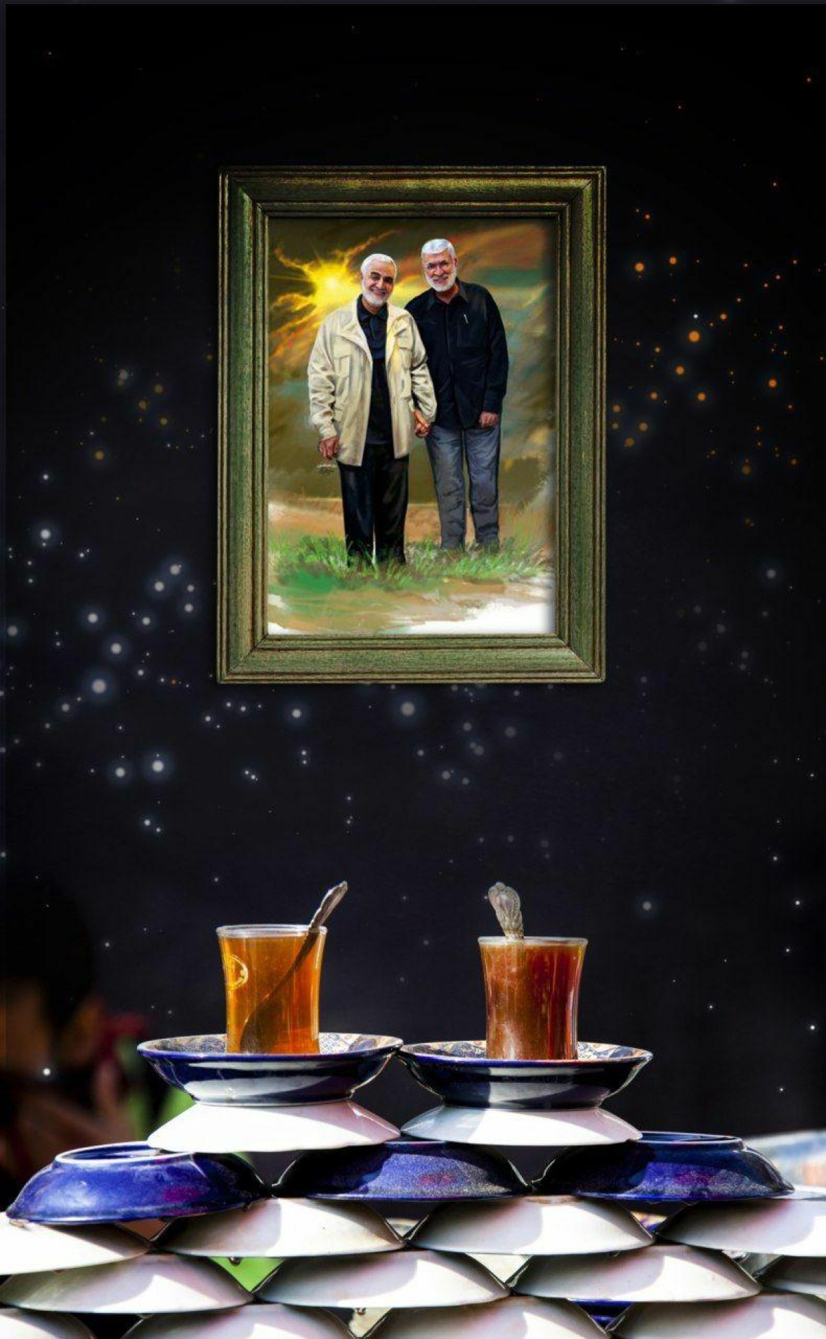 «هذان النجمان الساطعان في ساحة الجهاد». الإمام الخامنئي (دام ظله)