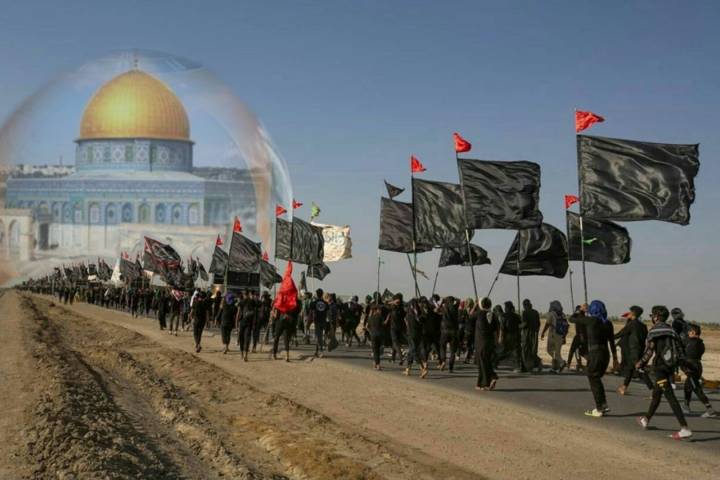  ” مشي الاربعين ؛ من كربلاء الى القدس “