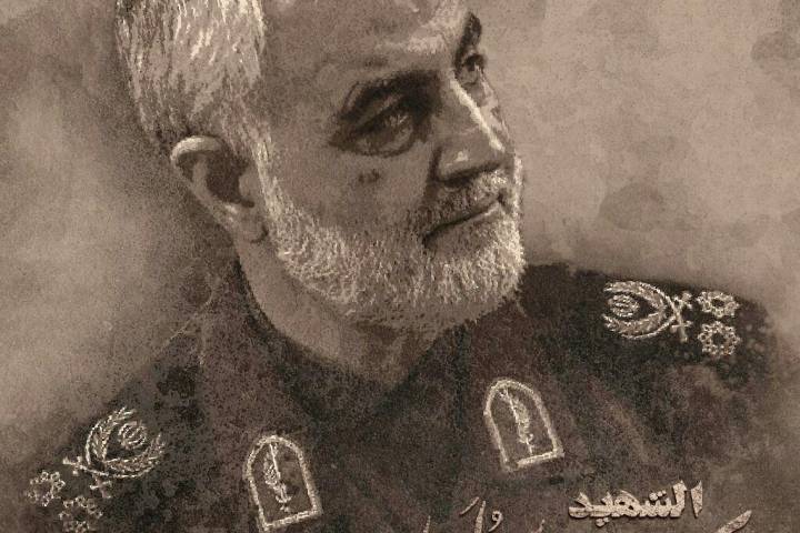 طرح خاکی عکس حاج قاسم