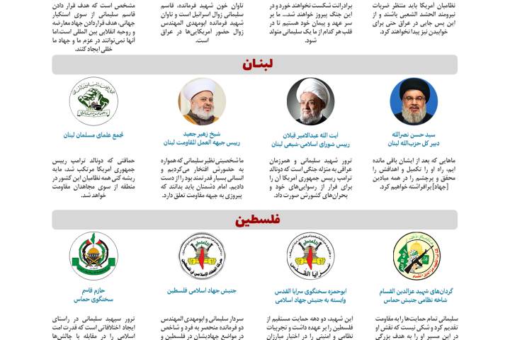 اینفوگرافی/ واکنش جهان اسلام به شهادت سپهبد قاسم سلیمانی