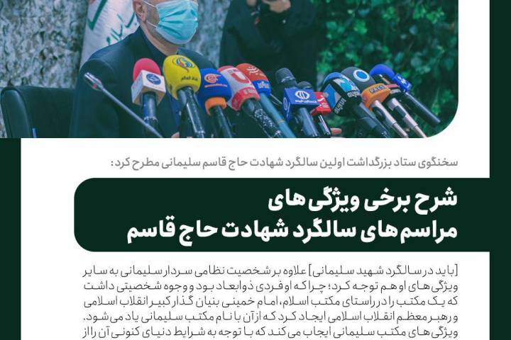 شرح برخی ویژگی‌های مراسم‌های سالگرد شهادت حاج قاسم