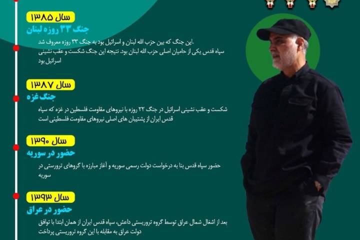 اینفوگرافیک دستاوردهای سردار سلیمانی