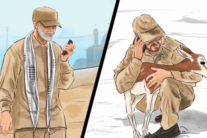 رسوم توضيحي متحركة ” حاج قاسم سليماني “