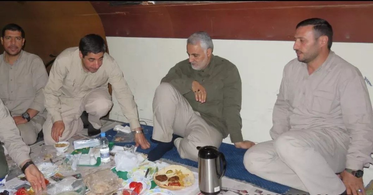  Lesser-seen image of martyrs  Karbala’i Hadi Taremi Haj Qasem Soleimani  Haj Hossein Pourjafari Karbala’i Shahrooz Mozaffarinia