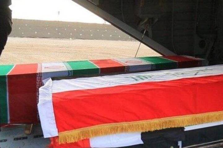  Carrying the coffins of the martyrs of the Resistance