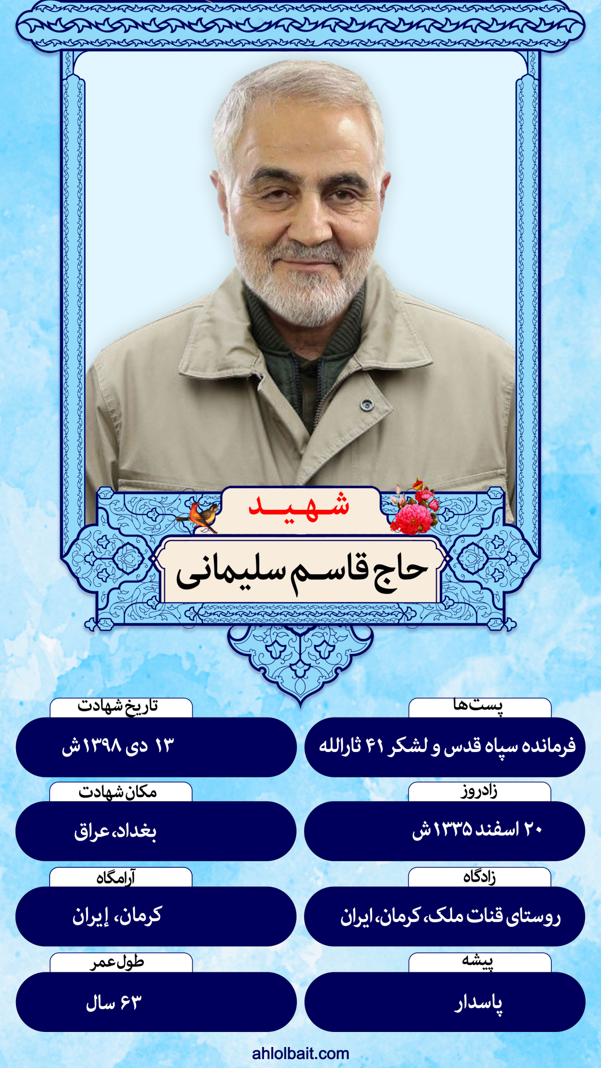 فرمانده سپاه قدس و لشکر ۴۱ ثارالله