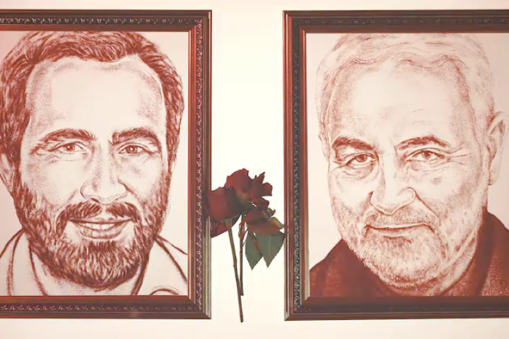 نقاشی شنی رفیق « شهید حسین خرازی »